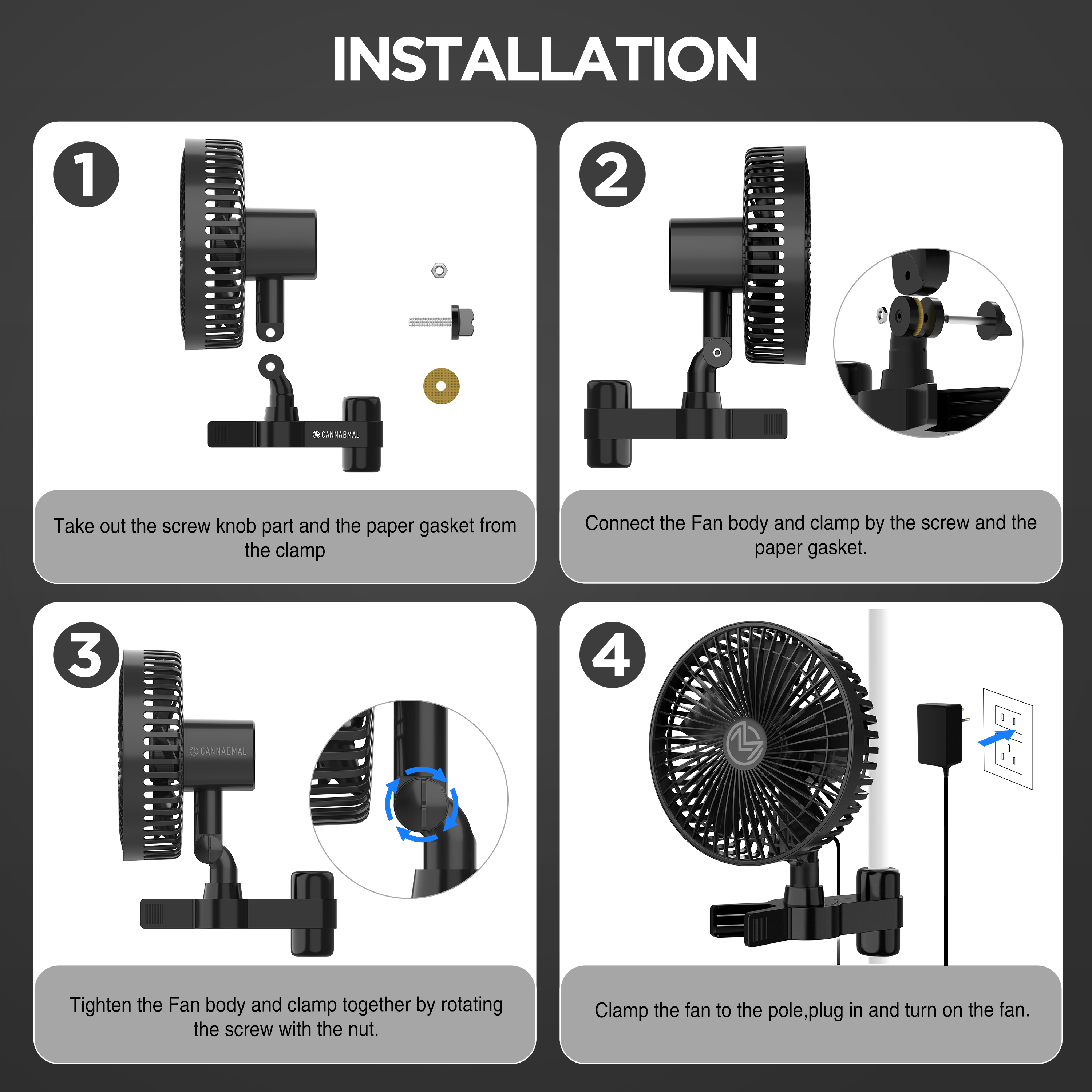 7 Inch EC Clip-On Fan - 6