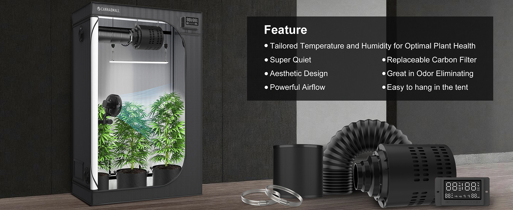 4/6 Inch 2-in-1 EC Filter Fan with Digital Controller - 11