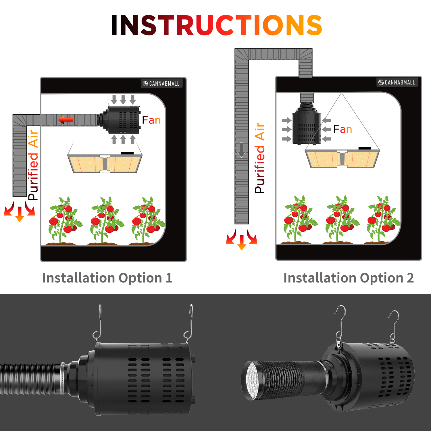 4/6 Inch 2-in-1 EC Filter Fan with Digital Controller - 2