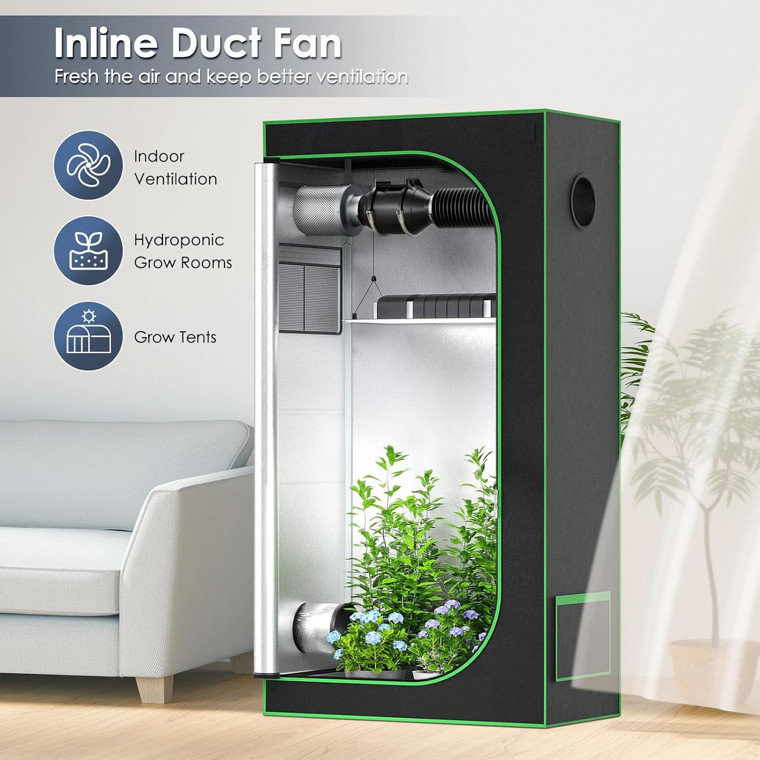4 Inch EC Inline Duct Fan | Grow Tent Ventilation Fan - 4