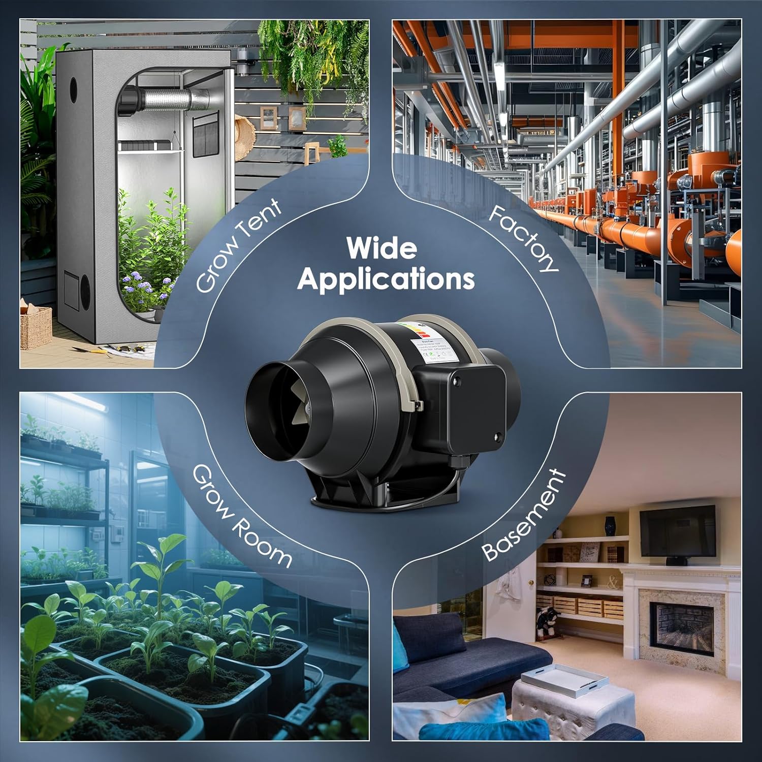 4 Inch EC Inline Duct Fan | Grow Tent Ventilation Fan