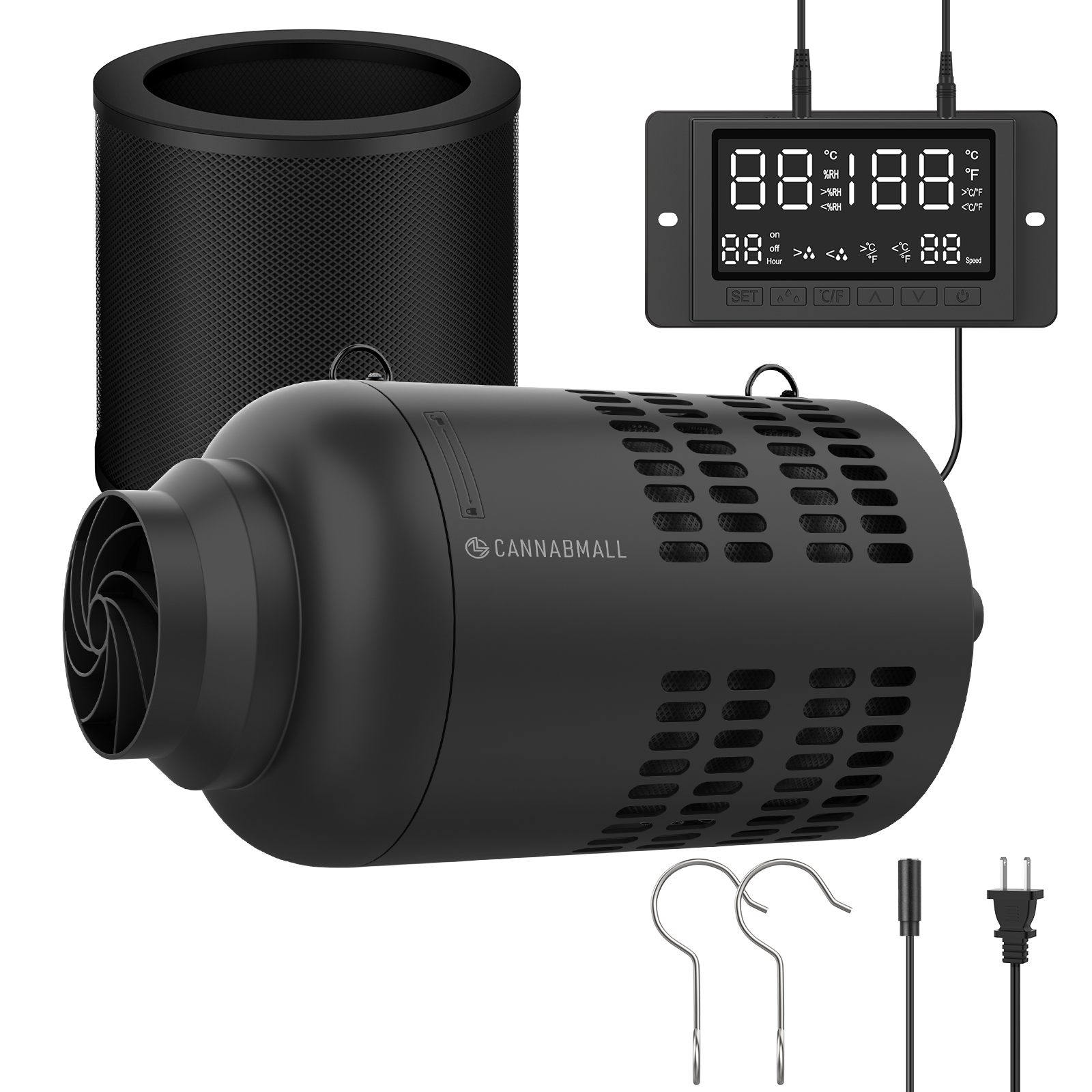 4 Inch 2-in-1 EC Filter Fan with Digital Controller - 2
