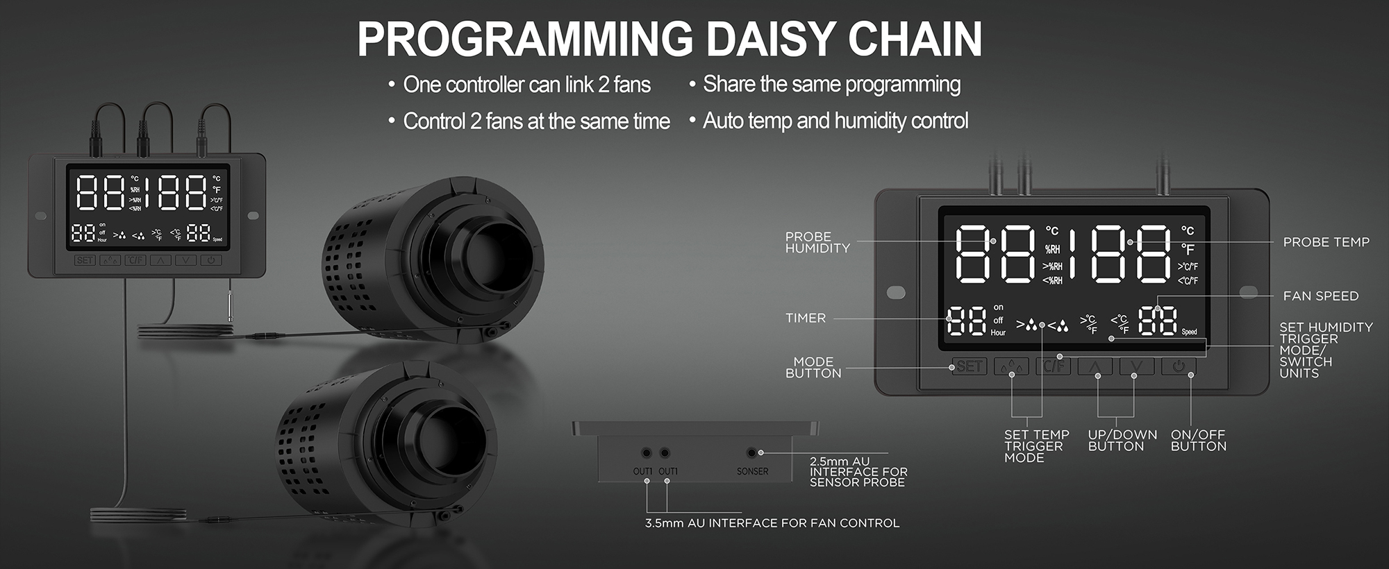 4/6 Inch 2-in-1 EC Filter Fan with Digital Controller - 15