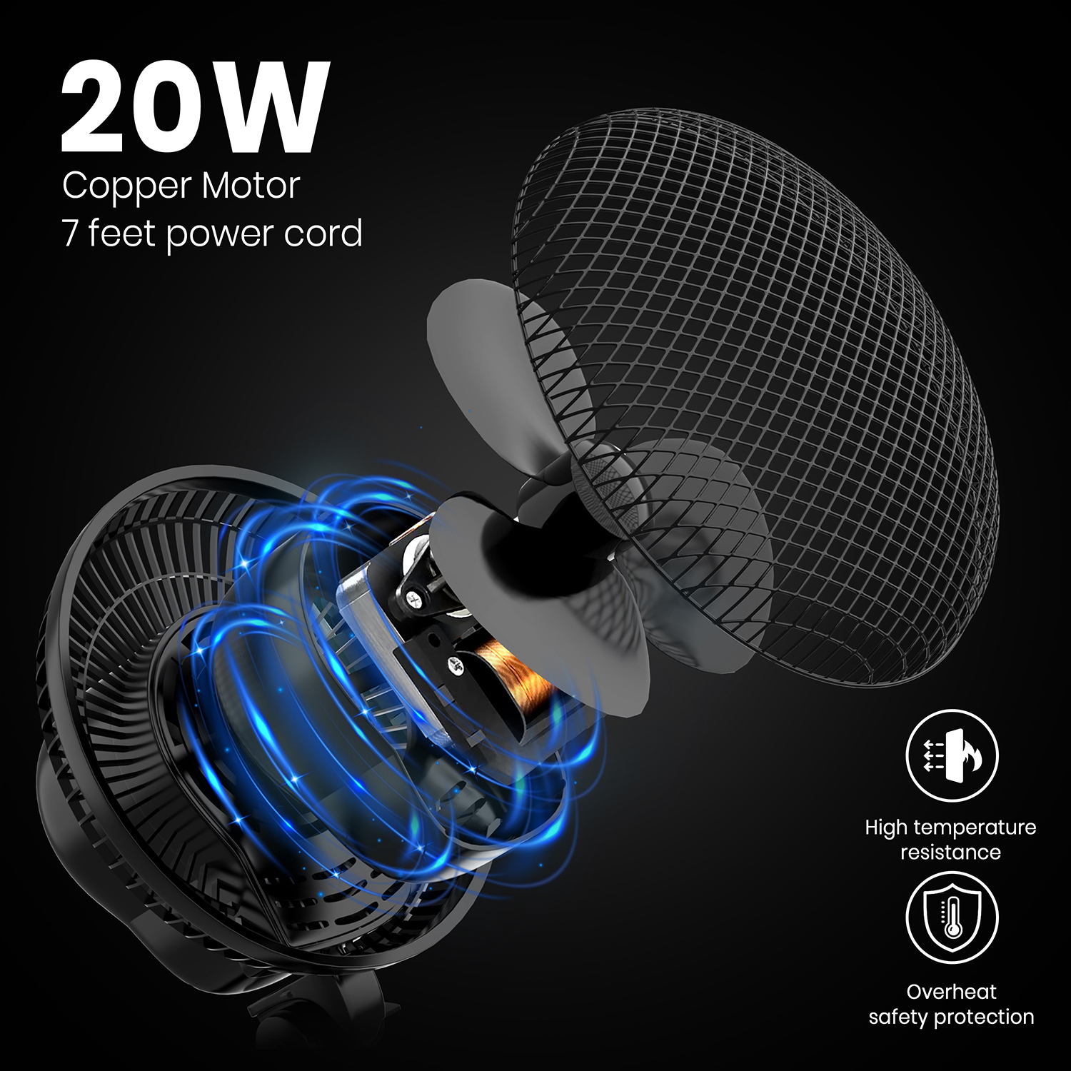 6 Inch AC Clip-On Fan - 7