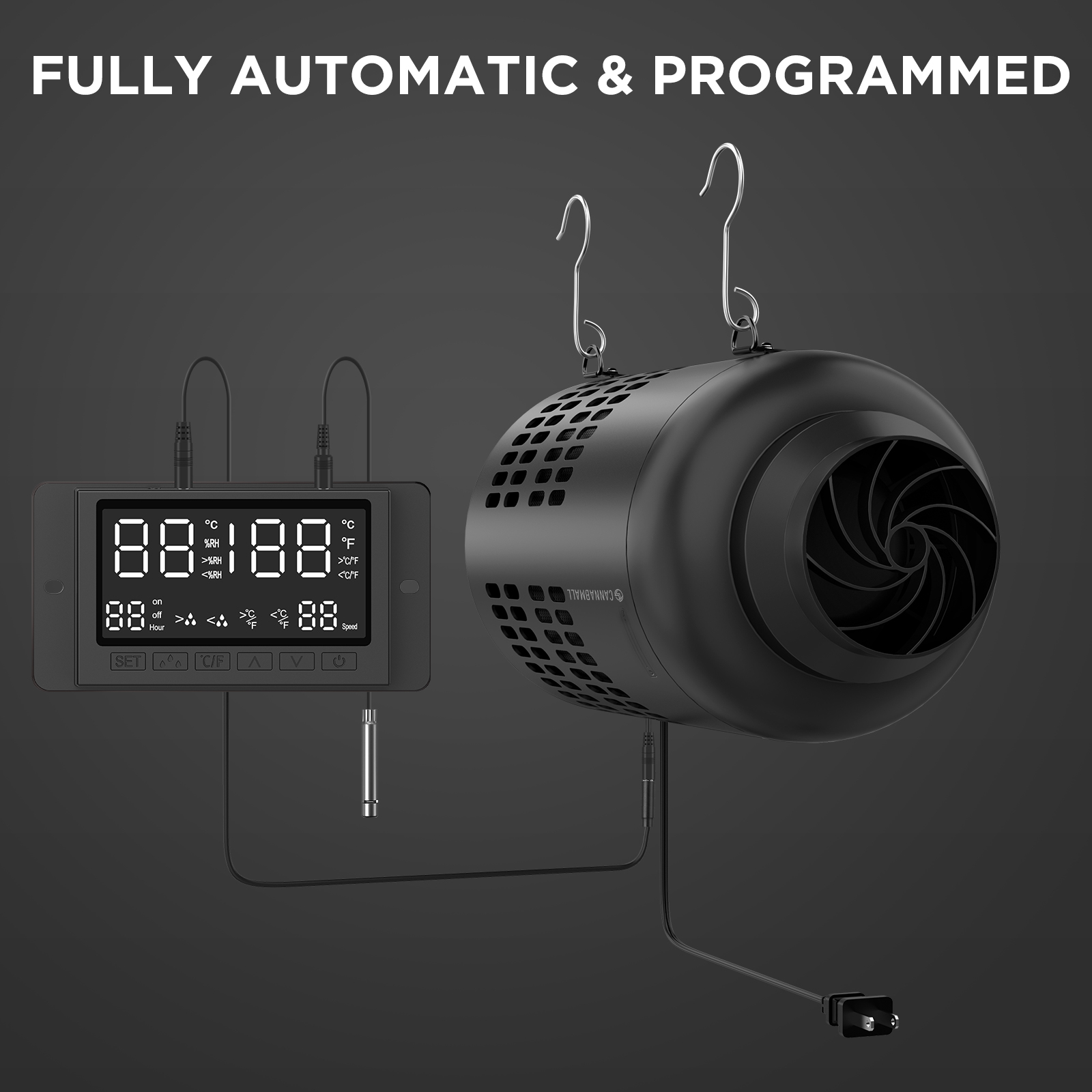 4 Inch 2-in-1 EC Filter Fan with Digital Controller - 7