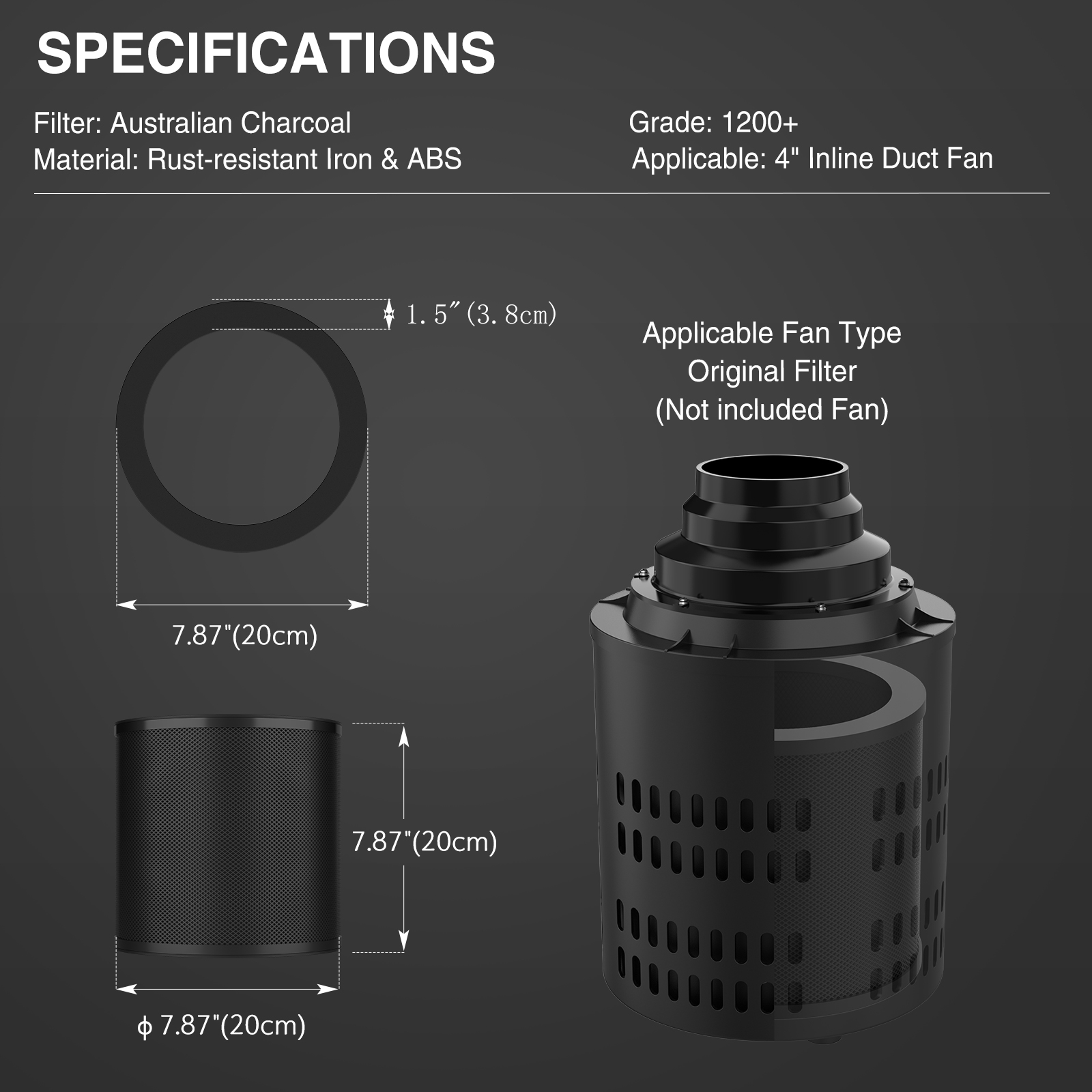 6 Inch Replacement Carbon Filter - 4