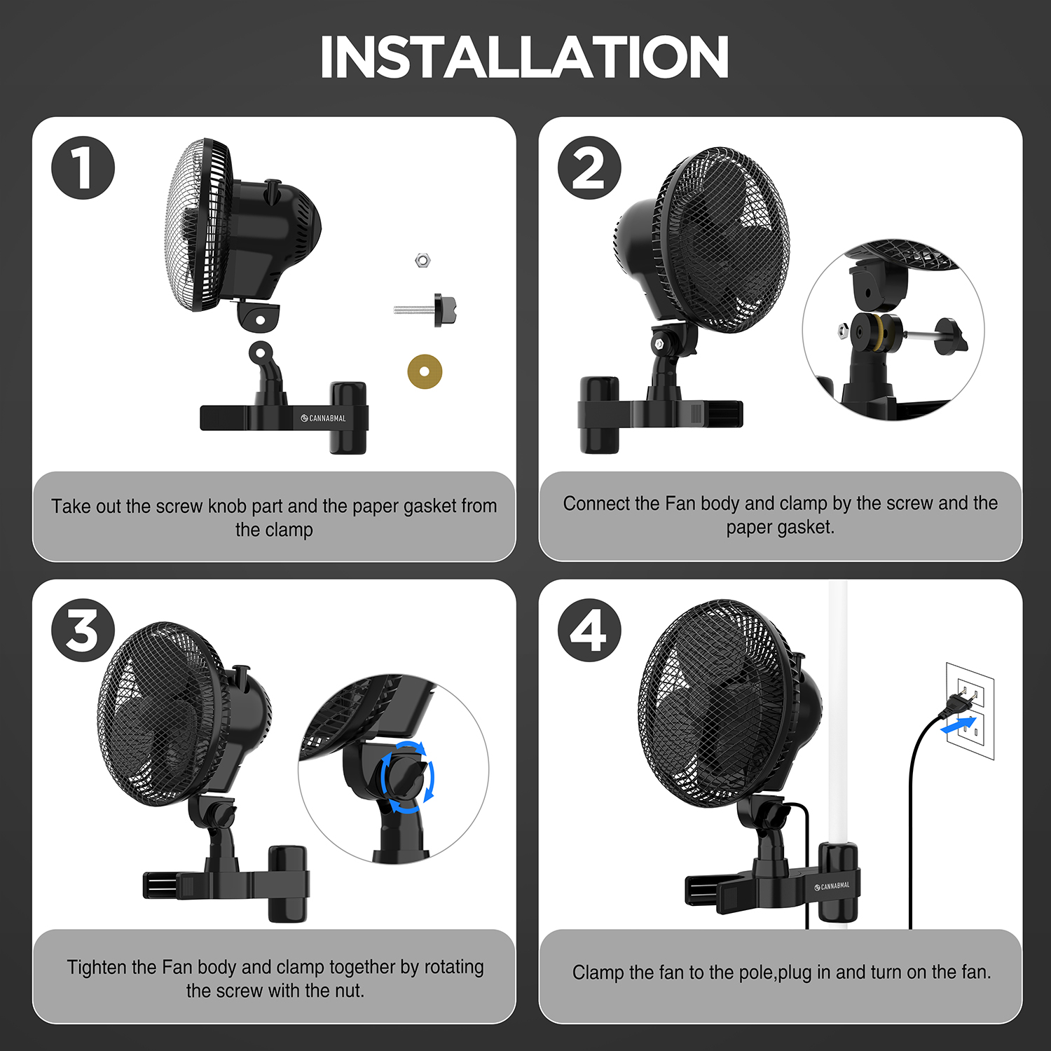 6 Inch AC Clip-On Fan - 3