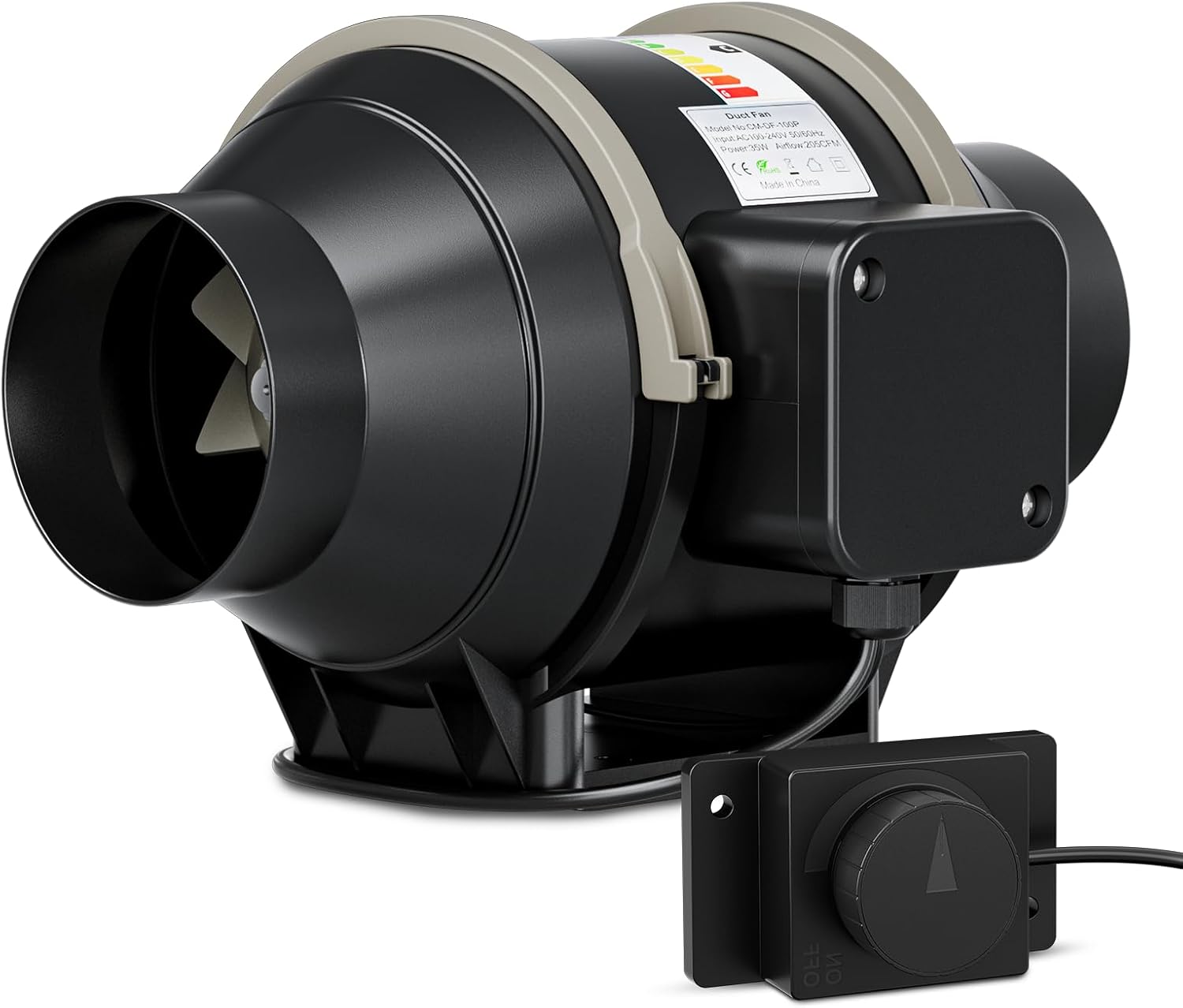 4 Inch EC Inline Duct Fan | Grow Tent Ventilation Fan
