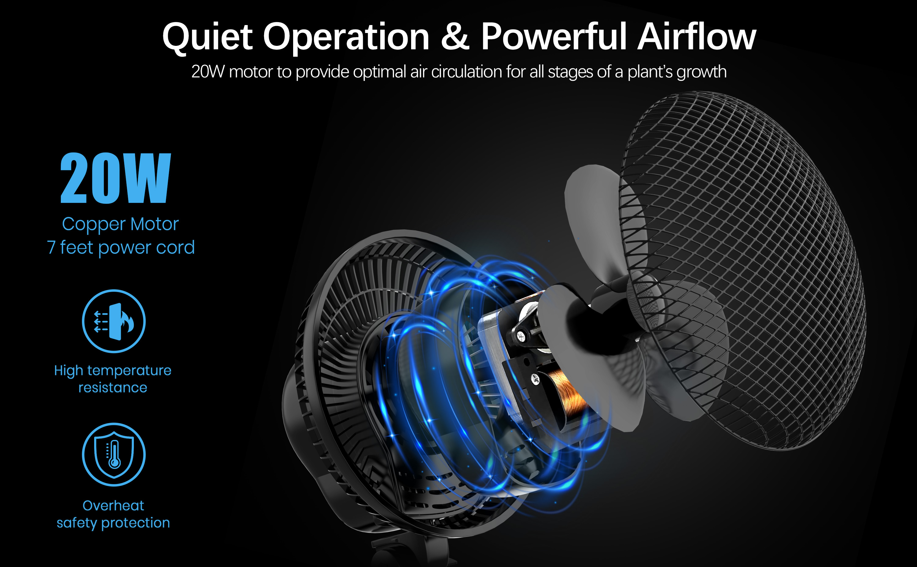 6 Inch AC Clip-On Fan - 12