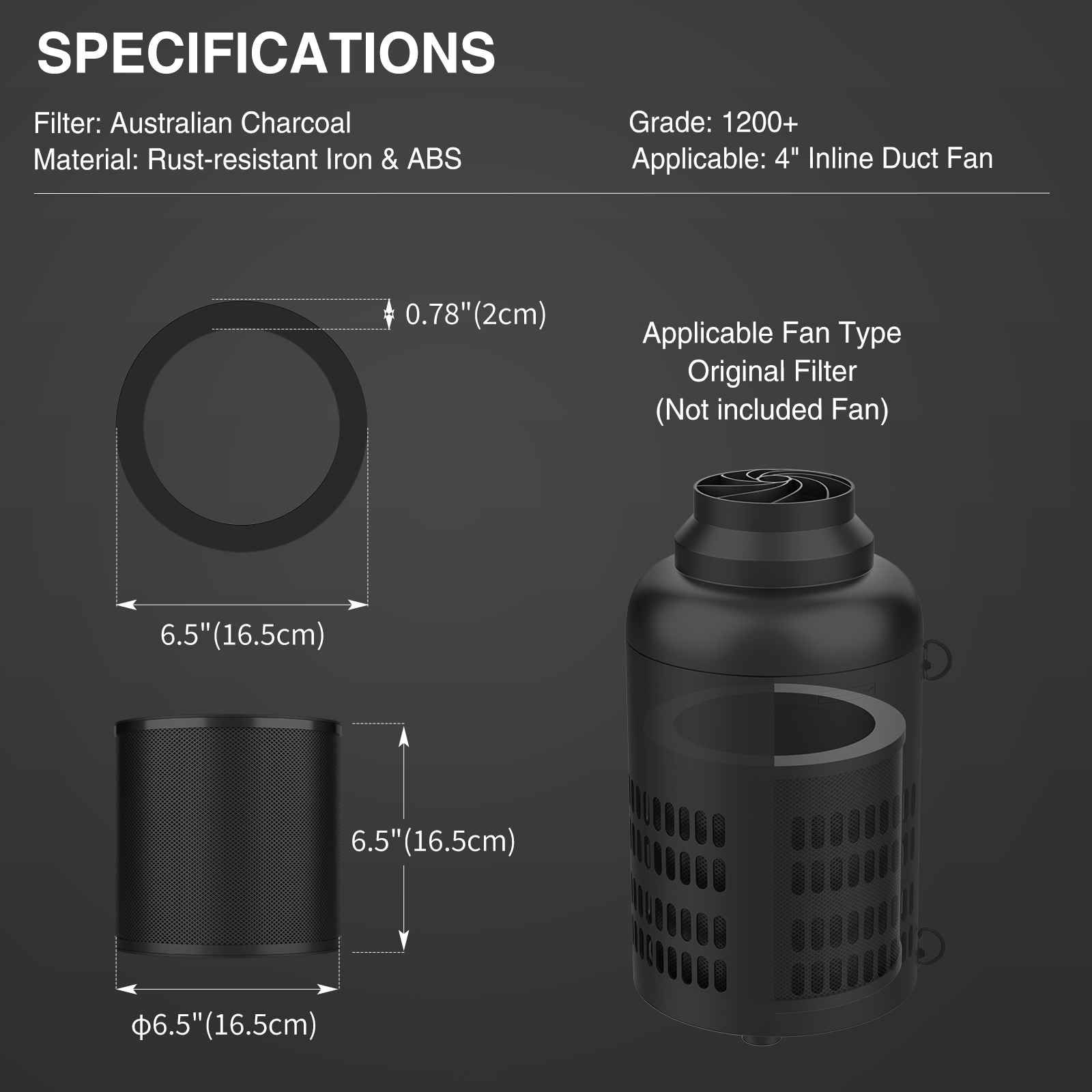 4 Inch Replacement Carbon Filter - 3