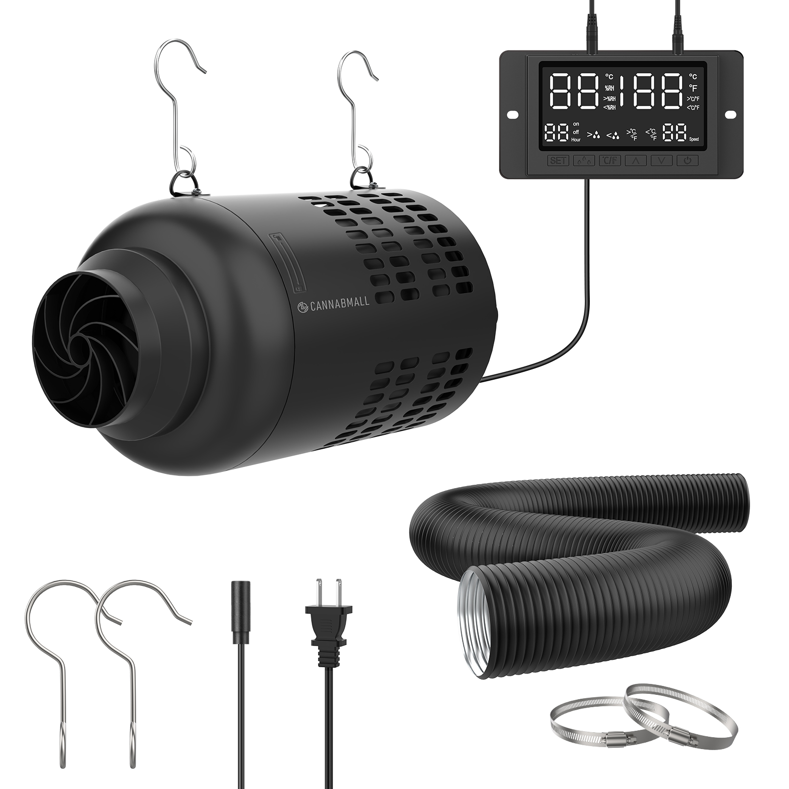 4 Inch 2-in-1 EC Filter Fan with Digital Controller