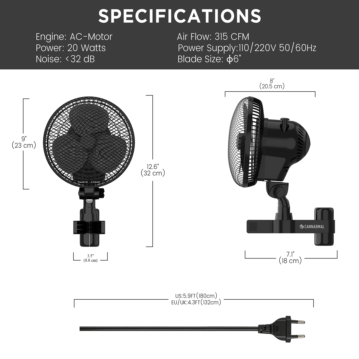 6 Inch AC Clip-On Fan - 2